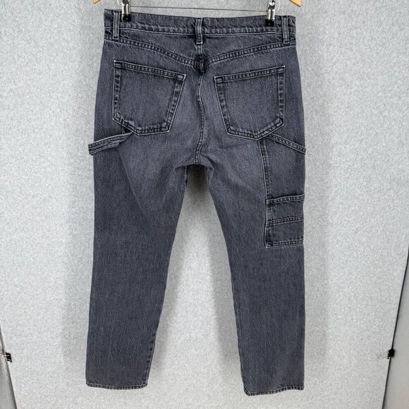 Frame Womens Le Slouch Utility Carpenter Double Front Jeans Size 26 Blackwater - Picture 5 of 16